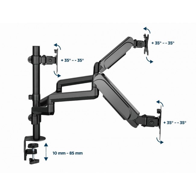Gembird MA-DA3-01 monitor mount / stand 68.6 cm (27
