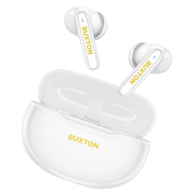 Buxton BTW 7200 White Tuya - In-ear wireless earphones with charging case, white