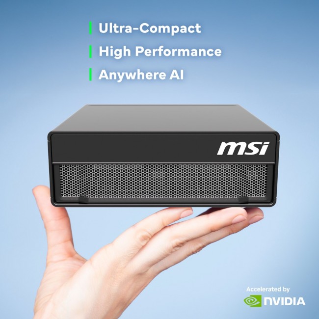 MSI EdgeXpert AI Supercomputer Desktop, NVIDIA DGX Spark GB10 Grace Blackwell Architecture, 128GB LPDDR5 Unify Memory, 4TB SSD, ARM CPU, WiFi 7, BT 5.3, NVIDIA DGX OS - EDGEXPERT NVIDIA DGX GB10 128GB 4TB