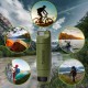 Extralink PURISOO+ BUTELKA Z SYSTEMEM FILTRUJACYM Z POMPKA 400ML FILTR UF + ACF Water filtration bottle 0.4 L Green, Olive