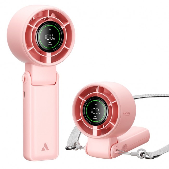 AECOOLY Halo 02 Portable Handheld Fan, rose