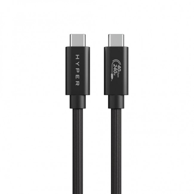 HYPER HyperDrive Next USB cable USB4 Gen 3x2 1.2 m USB C Black HYPER HyperDrive Next USB cable USB4 Gen 3x2 1.2 m USB C Black