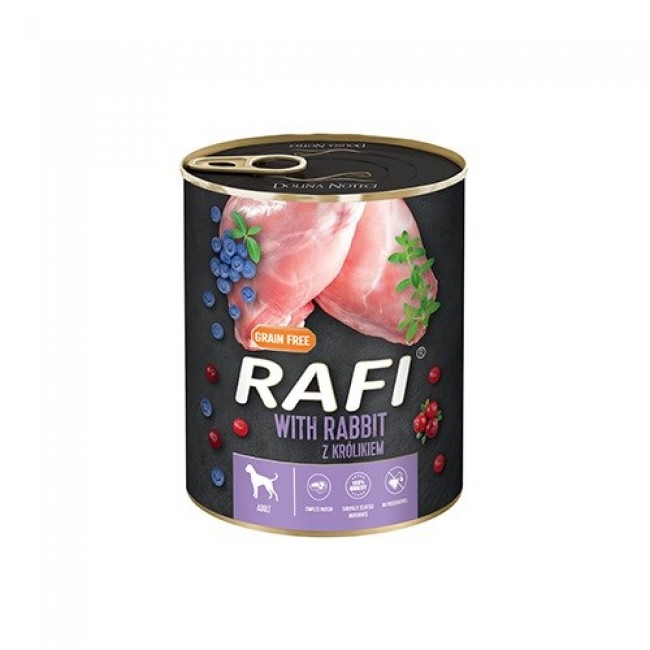 Dolina Noteci Rafi Dog wet food with rabbit, blueberry and cranberry - 800g