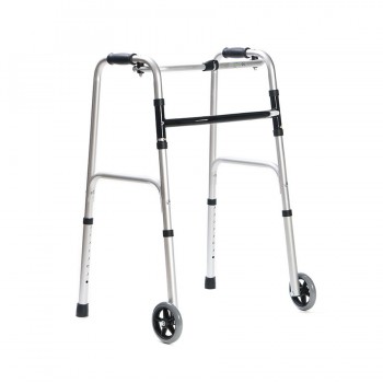 Walking frame rehabilitation with wheels