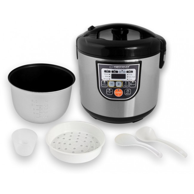Esperanza EKG011 multi cooker 5 L 860 W Black, Stainless steel Esperanza EKG011 multi cooker 5 L 860 W Black, Stainless steel
