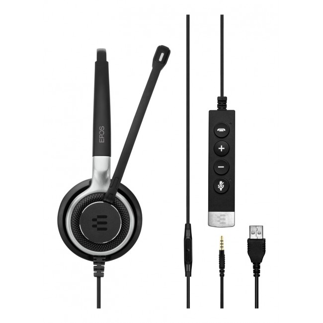 EPOS Sennheiser Headset Impact SC 635 USB-A 3,5mm USBA 3,5mm mono black silver (1000643) EPOS Sennheiser Headset Impact SC 635 USB-A 3,5mm USBA 3,5mm mono black silver (1000643)