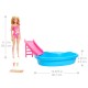 Barbie Doll and Pool Playset, Blonde with Pool, Slide, Towel and Drink Accessories Barbie Doll and Pool Playset, Blonde with Pool, Slide, Towel and Drink Accessories