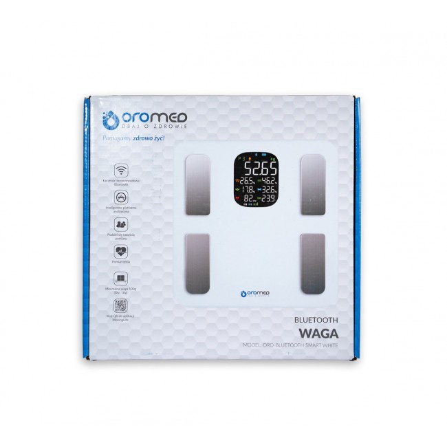 Electronic bathroom scale OROMED ORO-BLUETOOTH SMART white