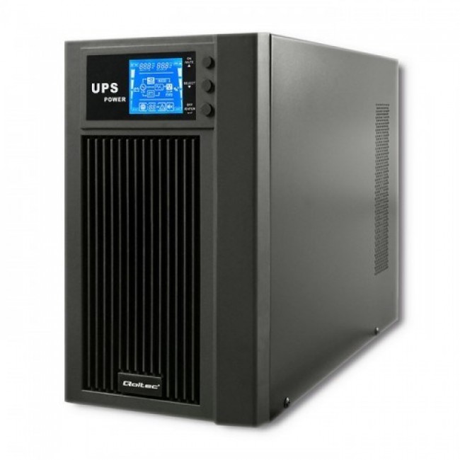 Qoltec Zasilacz awaryjny UPS On-line | Pure Sine Wave | 3kVA | 2.4kW | LCD | USB Qoltec Zasilacz awaryjny UPS On-line | Pure Sine Wave | 3kVA | 2.4kW | LCD | USB