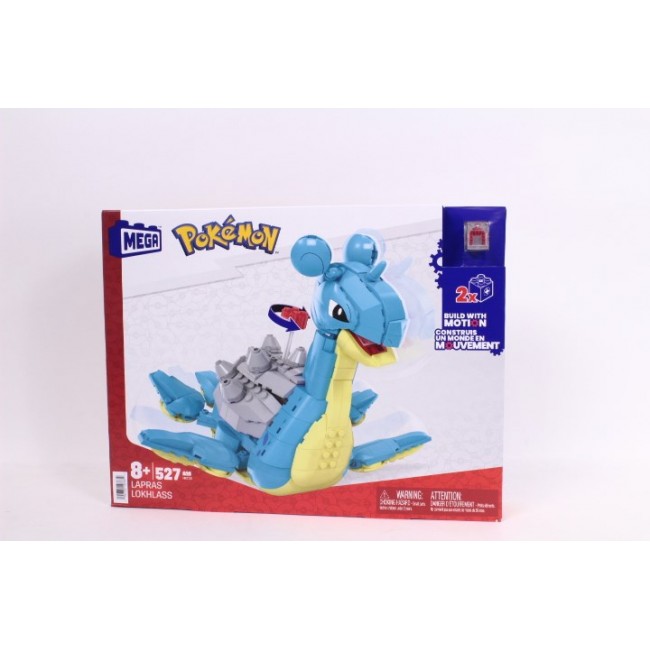 MEGA Pok mon Lapras Building Toy Kit with Action Figure (527 Pieces) for Kids