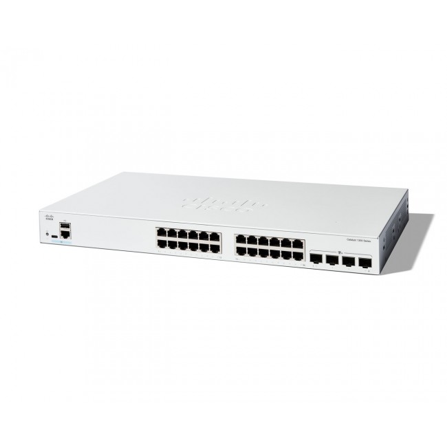 Cisco Catalyst 1300-24T-4X Managed Switch, 24 Port GE, 4x10GE SFP+, Limited Lifetime Protection (C1300-24T-4X)