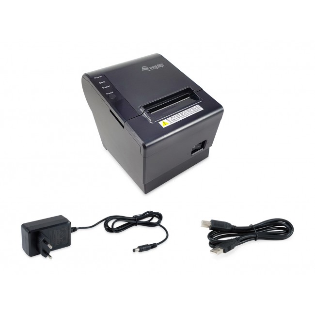Equip 58mm Thermal POS Receipt Printer with Auto Cutter, USB/Ethernet/Cash Drawer connection