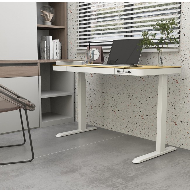 ACTIVEJET desk with electric height adjustment 120x60 ET119S white/oak