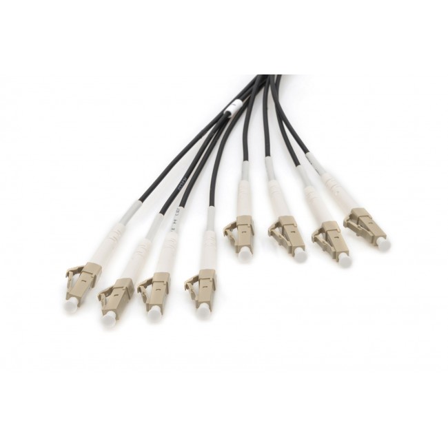 Digitus Pre-assembled Fiberglass Universal Breakout Cable, Multi Mode OM4, 8 Fibers, LC/UPC - LC/UPC