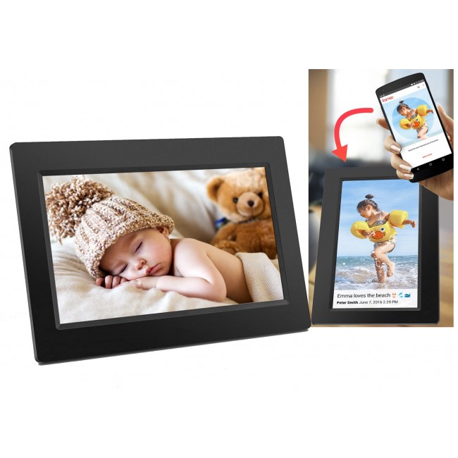 Denver PFF-1015B digital photo frame Black 25.6 cm (10.1