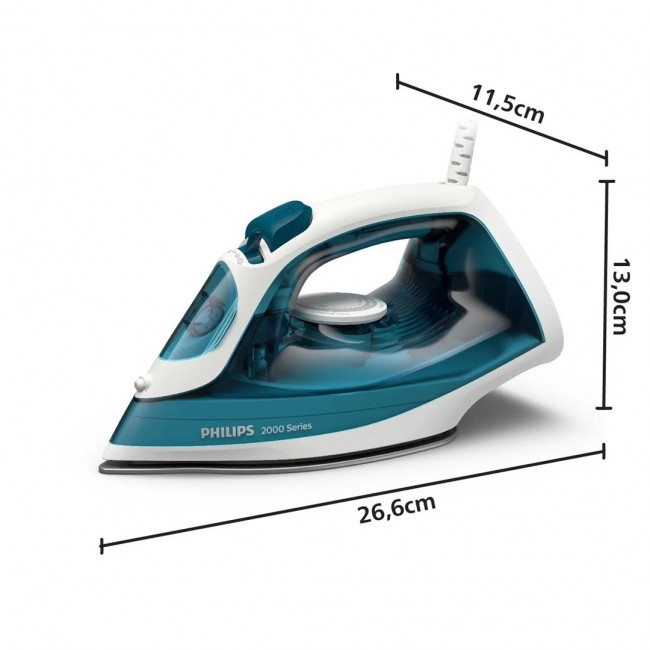 Philips 2000 series DST2020/90 iron Steam iron Ceramic soleplate 2000 W Aqua colour