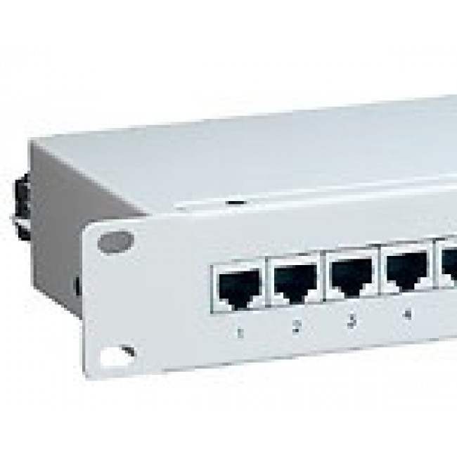 Equip 24-Port Cat.6 Shielded Patch Panel, Light Grey