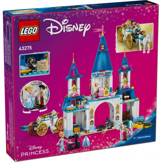 LEGO DISNEY PRINCESS 43275 Cinderella's Castle and Horse Carriage