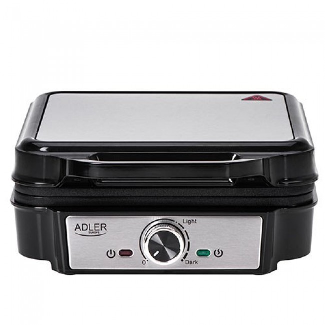 Adler AD 3083 waffle iron 4 waffle 1800 W Black, Silver Adler AD 3083 waffle iron 4 waffle 1800 W Black, Silver
