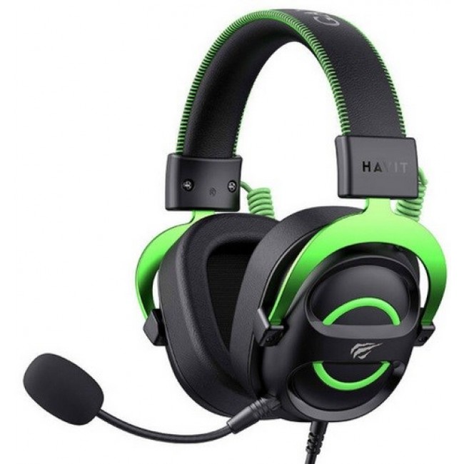 Havit H2002E - gaming headphones, black and green