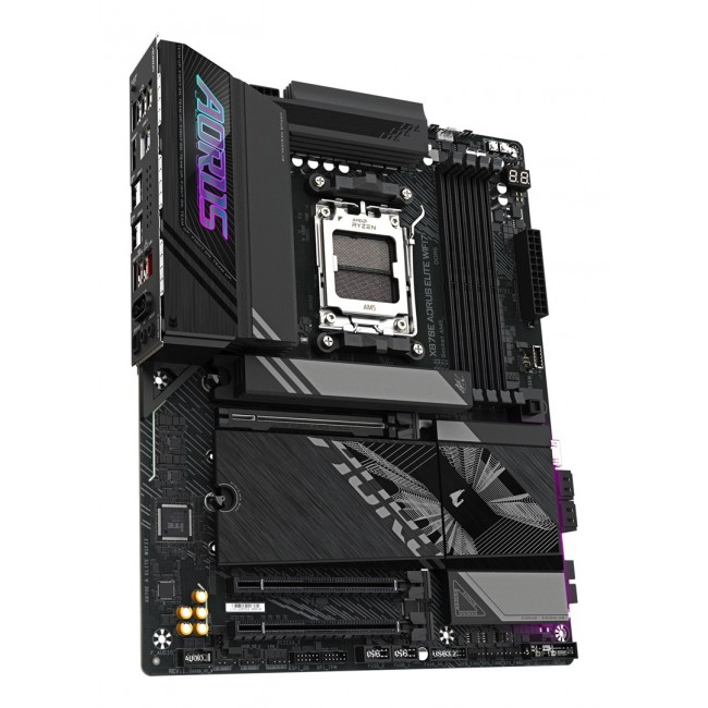 GIGABYTE X870E AORUS ELITE WIFI7 Motherboard - Supports AMD Ryzen 9000 CPUs, 16+2+2 Phases Digital VRM, up to 8000Hz DDR5 (OC), 3xPCIe 5.0 + 1xPCIe 4.0, Wi-Fi 7, 2.5GbE LAN, USB 4