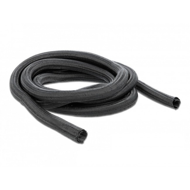 DeLOCK Braided Sleeving self-closing 10 m x 25 mm black