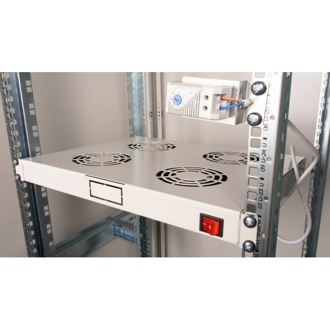Equip Cooling Fans 19', 1U, 4FANS, RAL7035 Grey
