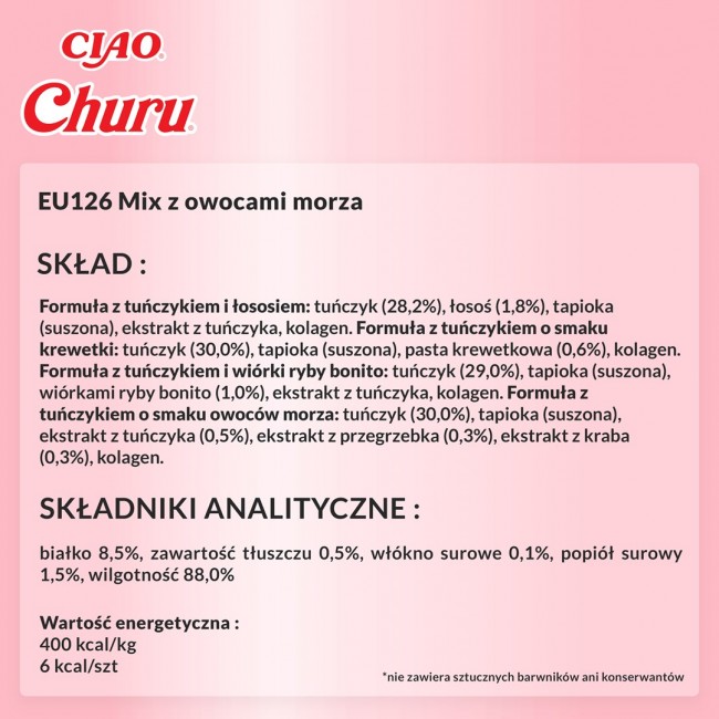 INABA Churu Variety box Seafood - cat treats - 20 x 14g INABA Churu Variety box Seafood - cat treats - 20 x 14g