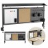 Ergo Office desk divider/organizer, max. load 10kg, white and cork board, width 1250mm, black, ER-300 B