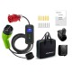 Qoltec Mobile EV Car Charger Adjustable 2in1 Type2 | 11kW | CEE 5 PIN | LCD | 3 phases | Portable | Wallbox | 5m