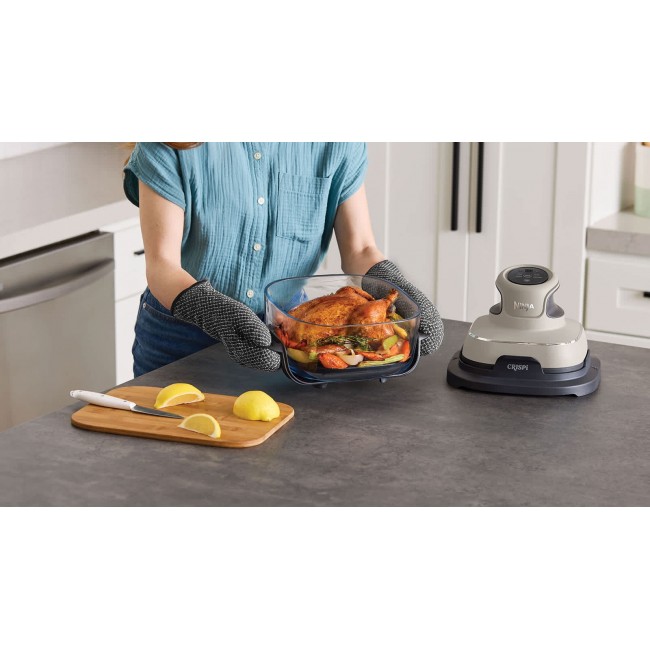 Ninja CRISPi Single 3.8 L 1700 W Hot air fryer Grey, Stone colour, Transparent