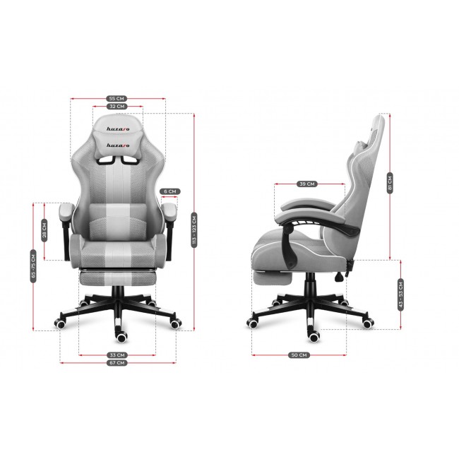 HUZARO FORCE 4.7 WHITE MESH GAMING CHAIR HUZARO FORCE 4.7 WHITE MESH GAMING CHAIR