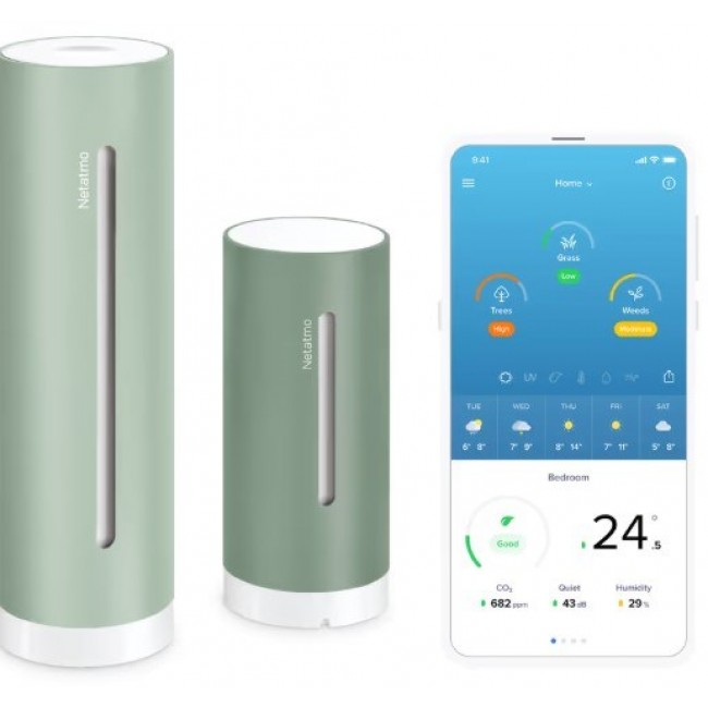 Netatmo NWS-M-EC digital weather station Mint colour AC/Battery Wi-Fi Netatmo NWS-M-EC digital weather station Mint colour AC/Battery Wi-Fi