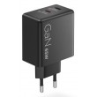 Lenovo Dual USB-C 65W GaN Charger Universal Black AC Indoor