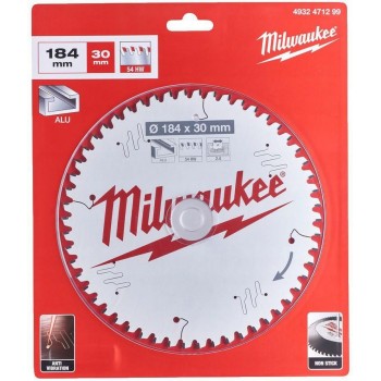 MILWAUKEE CIRCULAR SAW BLADE 184x30x2.4x54MADE OF ALUMINIUM CSB P W