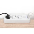 Digitus 3-way office socket strip with 2x USB-A and 1x USB-C connections, white