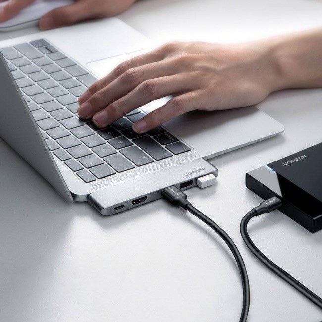 Ugreen 60559 laptop dock/port replicator USB 3.2 Gen 1 (3.1 Gen 1) Type-C Silver