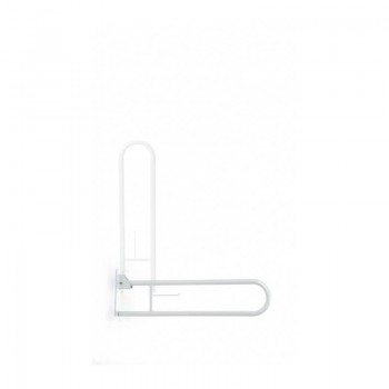 Toilet handrail, bathroom hinged handle White