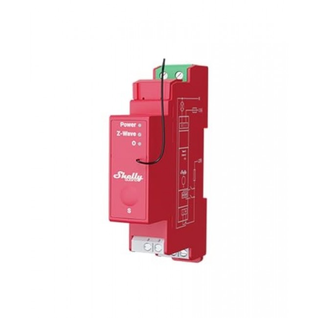 Shelly Qubino Wave PRO 1PM electrical relay Red Shelly Qubino Wave PRO 1PM electrical relay Red