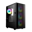 Gembird Fornax 4000 ARGB gaming ATX computer case, Midi Tower, backlight, Black