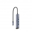 Cudy UH605 interface hub USB 3.2 Gen 1 (3.1 Gen 1) Type-C 5000 Mbit/s Grey, Silver