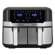 Heinrich s HFR 8214 Double hot air fryer 2 x 4.5 l 9.0 l 1300-2400 W Black - Silver Heinrich s HFR 8214 Double hot air fryer 2 x 4.5 l 9.0 l 1300-2400 W Black - Silver