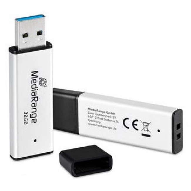 MediaRange MR1900 USB flash drive 32 GB USB Type-A 3.2 Gen 1 (3.1 Gen 1) Black, Silver