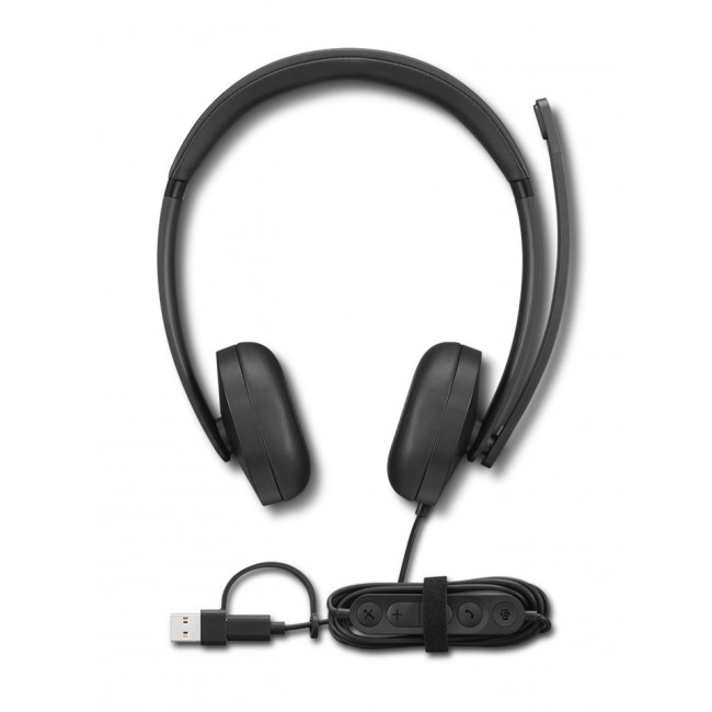 Lenovo VoIP 5000 Wired Headset w/ Mic, USB A/C, Bl Lenovo VoIP 5000 Wired Headset w/ Mic, USB A/C, Bl