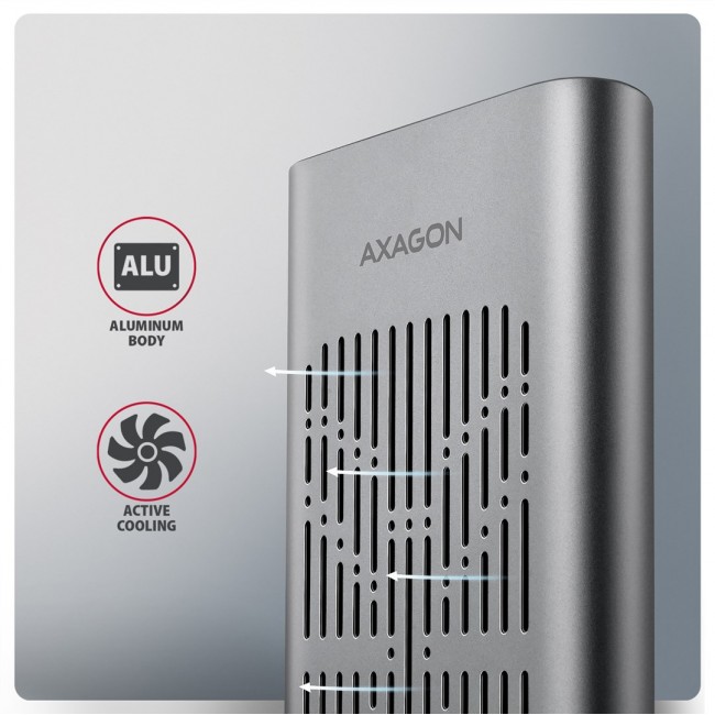 Axagon EEM2-20GD USB-C 20Gbps Dual M.2 NVMe SSD CLONE MASTER Enclosure