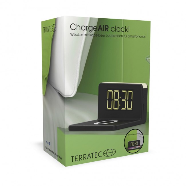Terratec ChargeAir Digital alarm clock Black, Yellow