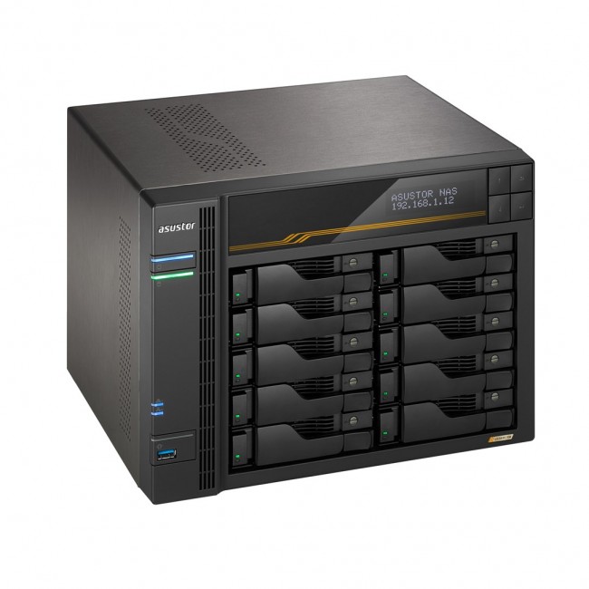 Asustor LOCKERSTOR 10 Gen3 NAS Desktop AMD Ryzen V3C14 16 GB DDR5 ADM Black