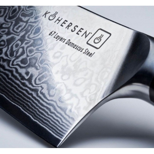 Cleaver Kohersen Elegance Ebony Wood Damascus steel cleaver 16.5 cm Cleaver Kohersen Elegance Ebony Wood Damascus steel cleaver 16.5 cm