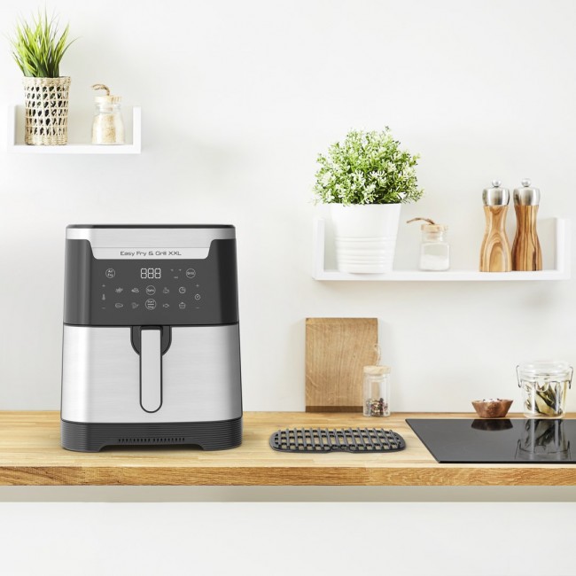 TEFAL Easy Fry & Grill EY801D 6.5 L Stand-alone 1650 W Hot air fryer Stainless steel TEFAL Easy Fry & Grill EY801D 6.5 L Stand-alone 1650 W Hot air fryer Stainless steel
