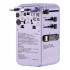 Verbatim Charge 'n' Travel 70W 2C retractable Universal Travel Adapter Purple